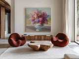 Seaside Spring Crop II by Danhui Nai. Shown as extra-large giant wall art in a modern living room. Available as an archival giclee rolled canvas, fine art paper, or poster print. SKU 30770a.