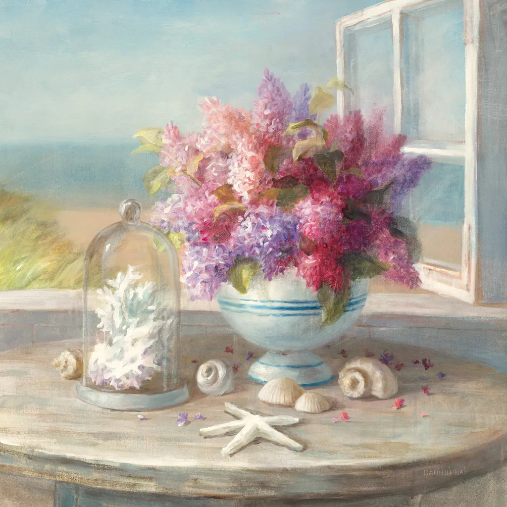 Seaside Spring Window by Danhui Nai. SKU 93406a. Archival Giclee Fine art print for wall decor.