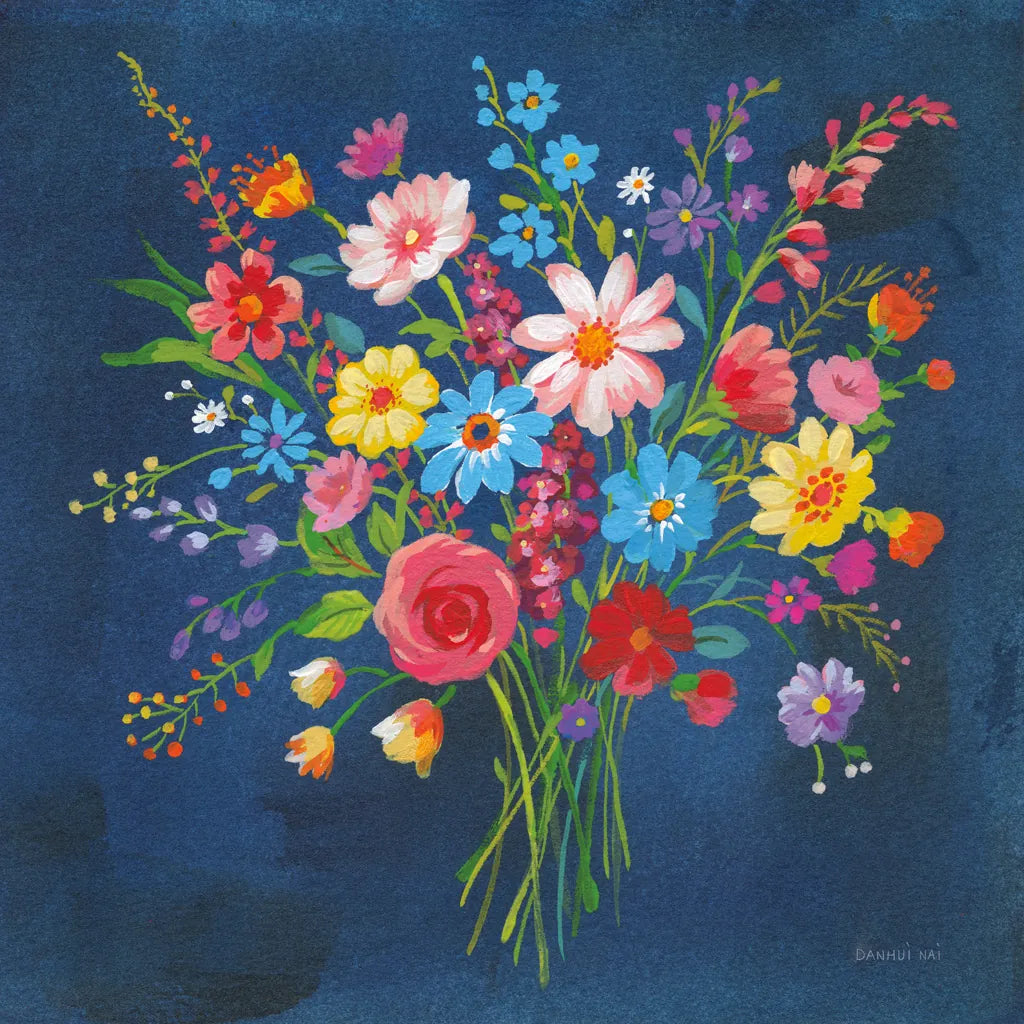 Selection of Wildflowers by Danhui Nai. SKU 67708a. Archival Giclee Fine art print for wall decor.