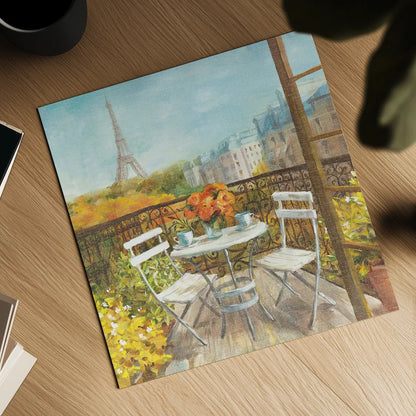 September in Paris Crop by Danhui Nai. Shown as a detailed flat fine art print, highlighting archival giclee quality. Available as an archival giclee rolled canvas, fine art paper, or poster print. SKU 12596a.