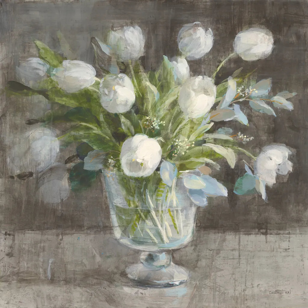 Serene Tulips by Danhui Nai. SKU 81903a. Archival Giclee Fine art print for wall decor.