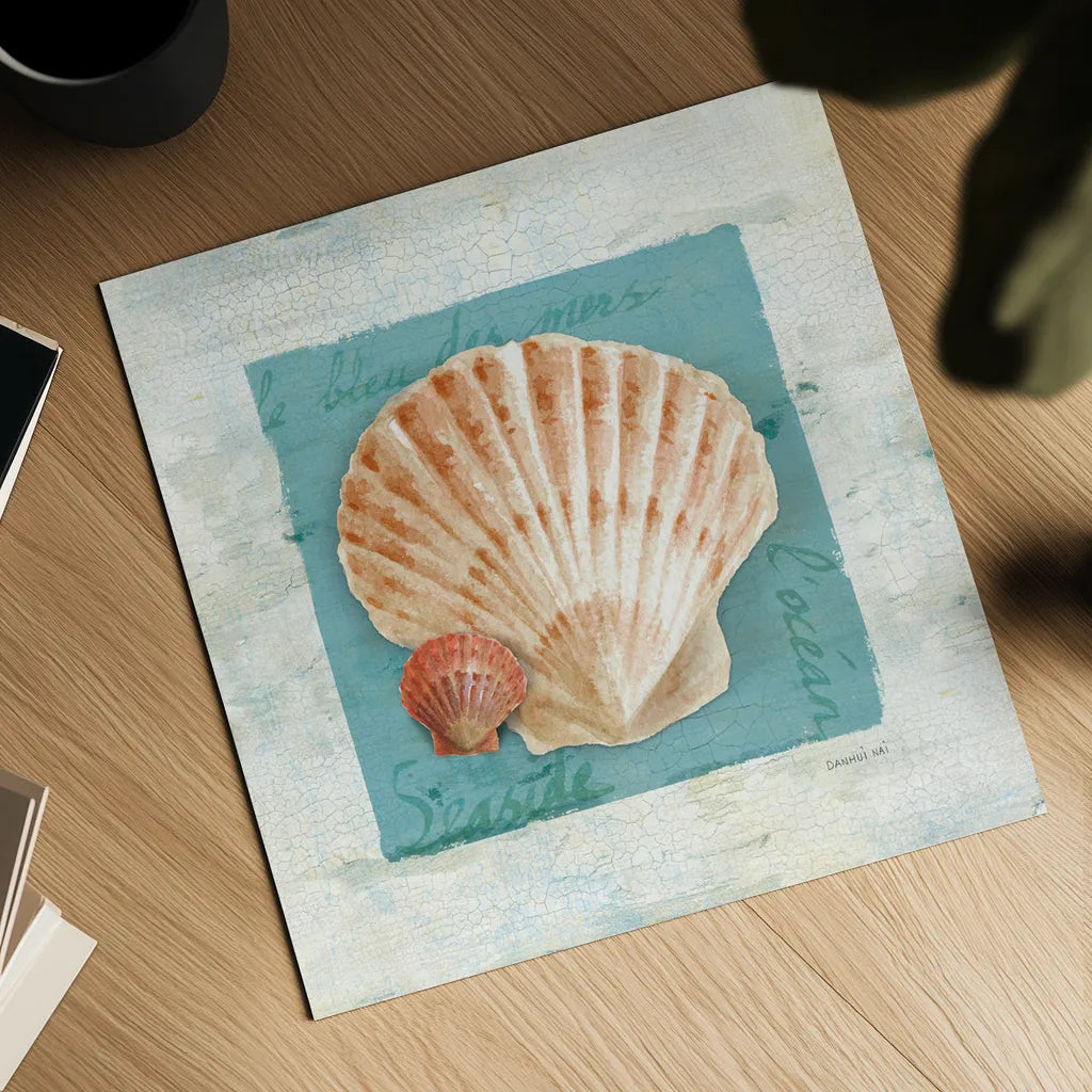 Shades of Blue I by Danhui Nai. Shown as a detailed flat fine art print, highlighting archival giclee quality. Available as an archival giclee rolled canvas, fine art paper, or poster print. SKU 4940a.