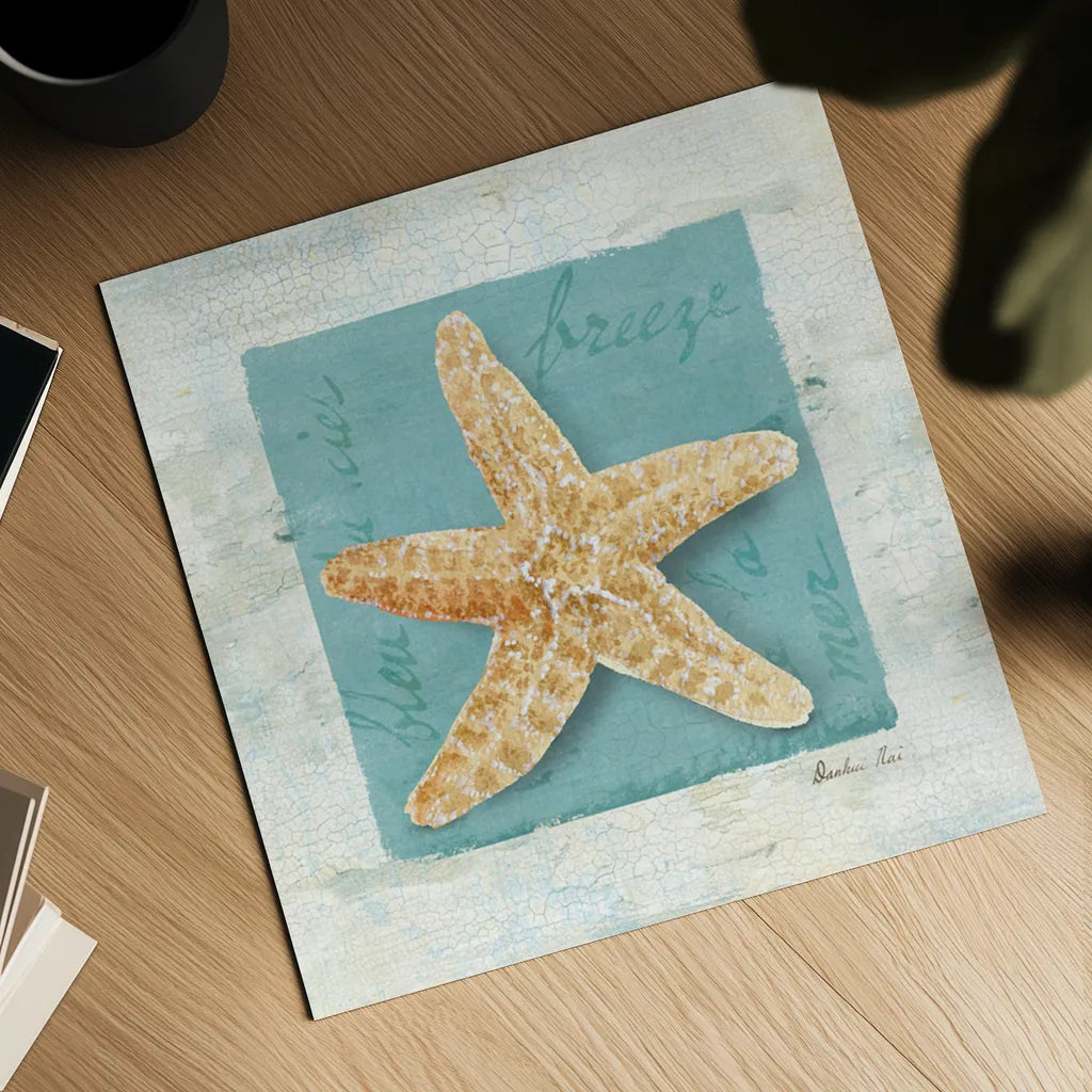 Shades of Blue II by Danhui Nai. Shown as a detailed flat fine art print, highlighting archival giclee quality. Available as an archival giclee rolled canvas, fine art paper, or poster print. SKU 4941a.