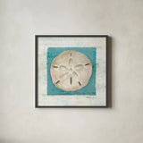 Shades of Blue III by Danhui Nai. Shown in a sleek black glass frame for a contemporary gallery look. Available as an archival giclee rolled canvas, fine art paper, or poster print. SKU 4942a.