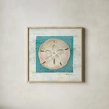 Shades of Blue III by Danhui Nai. Shown in a natural wood glass frame for a timeless modern aesthetic. Available as an archival giclee rolled canvas, fine art paper, or poster print. SKU 4942a.