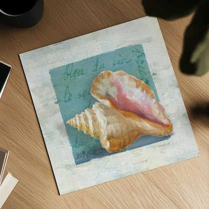 Shades of Blue IV by Danhui Nai. Shown as a detailed flat fine art print, highlighting archival giclee quality. Available as an archival giclee rolled canvas, fine art paper, or poster print. SKU 4943a.