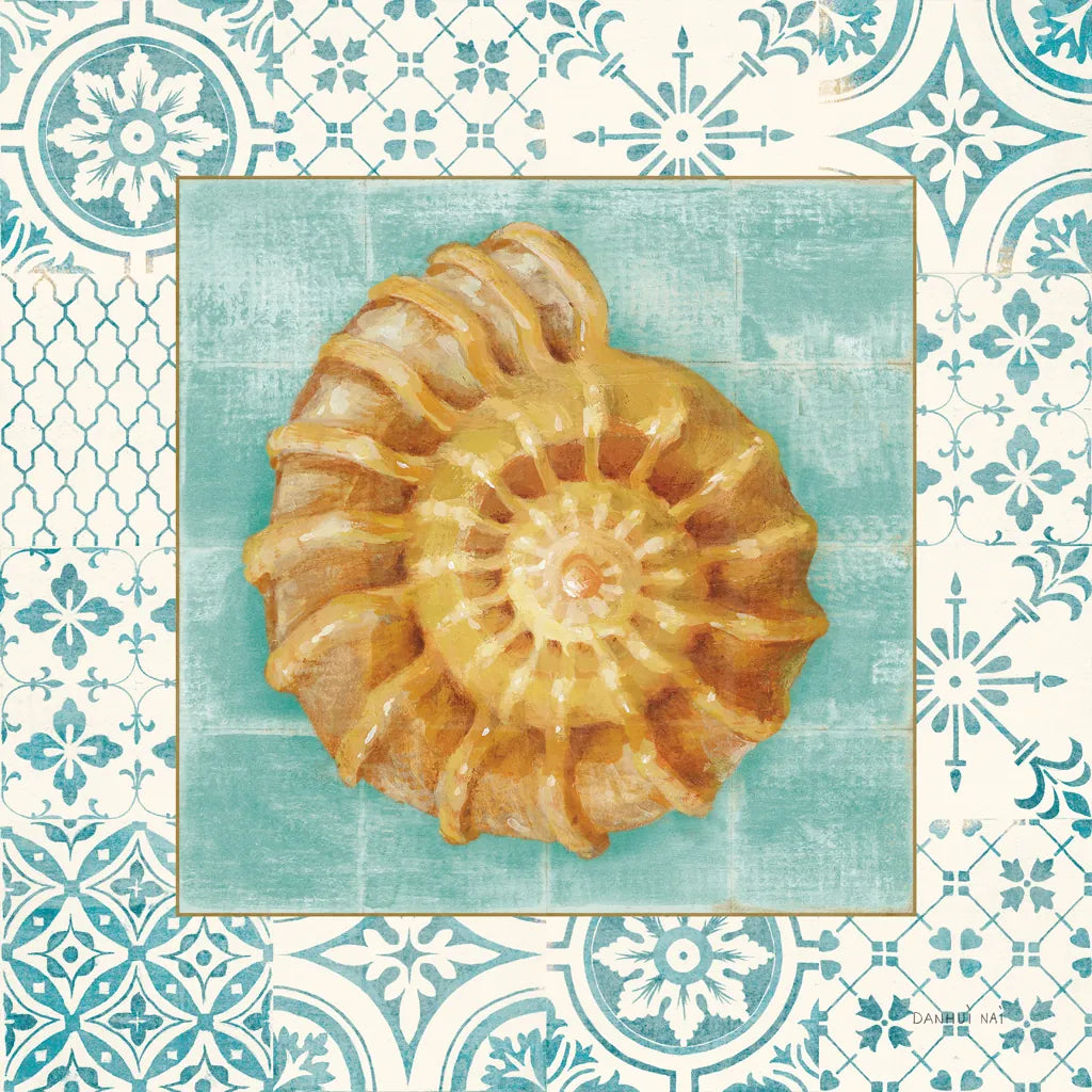 Shell Tiles I by Danhui Nai. SKU 13348a. Archival Giclee Fine art print for wall decor.