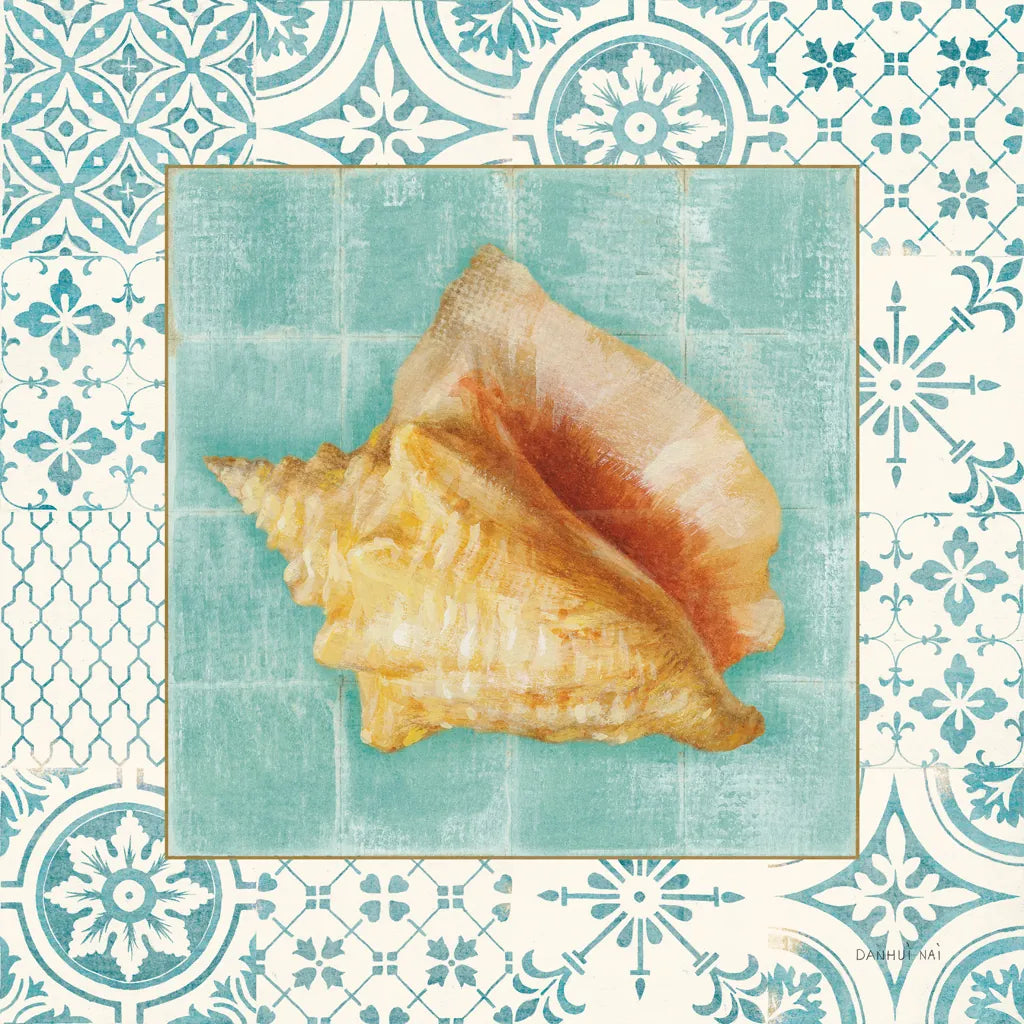 Shell Tiles IV by Danhui Nai. SKU 13351a. Archival Giclee Fine art print for wall decor.