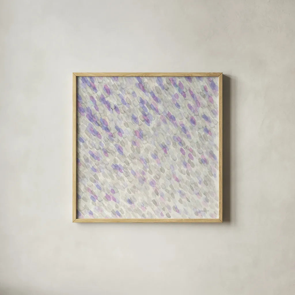 Shimmer by Danhui Nai. Shown in a natural wood glass frame for a timeless modern aesthetic. Available as an archival giclee rolled canvas, fine art paper, or poster print. SKU 42121a.