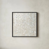 Shimmering Cascade by Danhui Nai. Shown in a sleek black glass frame for a contemporary gallery look. Available as an archival giclee rolled canvas, fine art paper, or poster print. SKU 92679a.