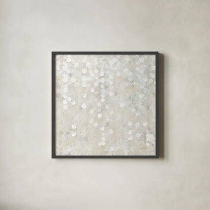 Shimmering Cascade by Danhui Nai. Shown in a sleek black glass frame for a contemporary gallery look. Available as an archival giclee rolled canvas, fine art paper, or poster print. SKU 92679a.