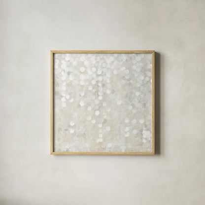 Shimmering Cascade by Danhui Nai. Shown in a natural wood glass frame for a timeless modern aesthetic. Available as an archival giclee rolled canvas, fine art paper, or poster print. SKU 92679a.