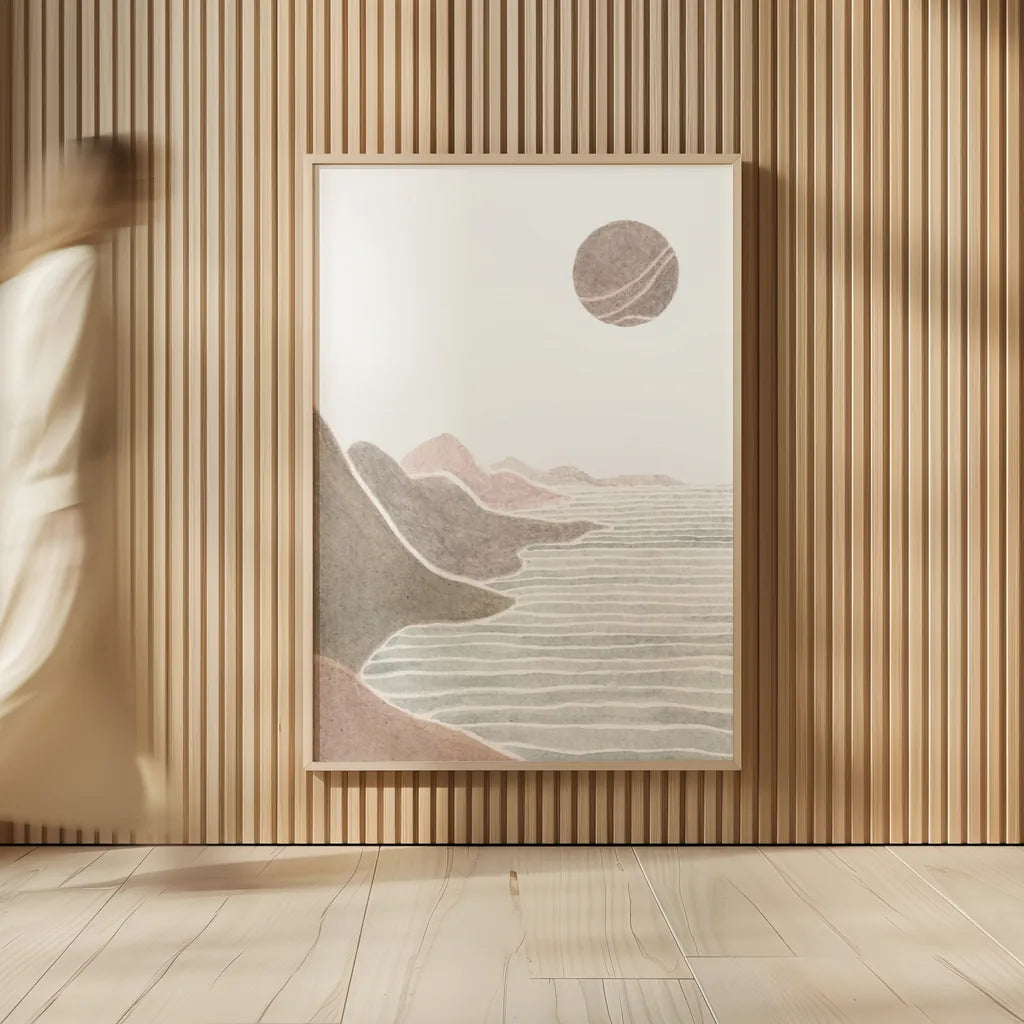 Shore Upon Shore by Danhui Nai. shown as over sized large wall art. Available as an archival giclee rolled canvas, fine art paper, or poster print. SKU 67232h.