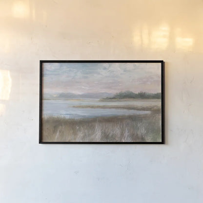 Silver Waters by Danhui Nai. shown as a paper print in a black flame. Available as a archival giclee rolled canvas, fine art paper, or poster print. SKU 70123i.