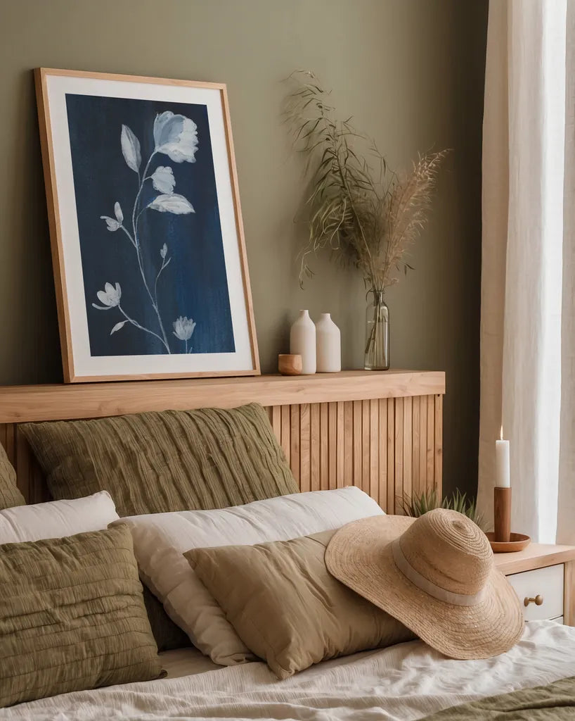 Simple Nature III Crop by Danhui Nai. shown as a paper print in a natural frame. Available as a archival giclee rolled canvas, fine art paper, or poster print. SKU 73194h.