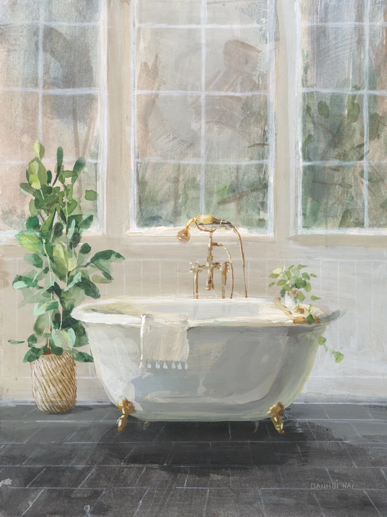 Simple Pleasures Bath I Crop by Danhui Nai