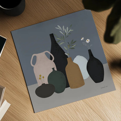 Simple Vessels I by Danhui Nai. Shown as a detailed flat fine art print, highlighting archival giclee quality. Available as an archival giclee rolled canvas, fine art paper, or poster print. SKU 86338a.