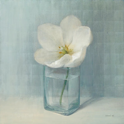 Single White Tulip by Danhui Nai. SKU 5186a. Archival Giclee Fine art print for wall decor.