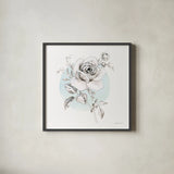 Sketchbook Garden III by Danhui Nai. Shown in a sleek black glass frame for a contemporary gallery look. Available as an archival giclee rolled canvas, fine art paper, or poster print. SKU 41777a.