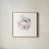 Sketchbook Garden IV by Danhui Nai. Shown in a natural wood glass frame for a timeless modern aesthetic. Available as an archival giclee rolled canvas, fine art paper, or poster print. SKU 41778a.