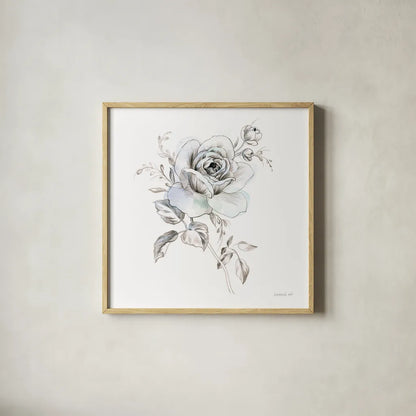 Sketchbook Garden IX by Danhui Nai. Shown in a natural wood glass frame for a timeless modern aesthetic. Available as an archival giclee rolled canvas, fine art paper, or poster print. SKU 41783a.