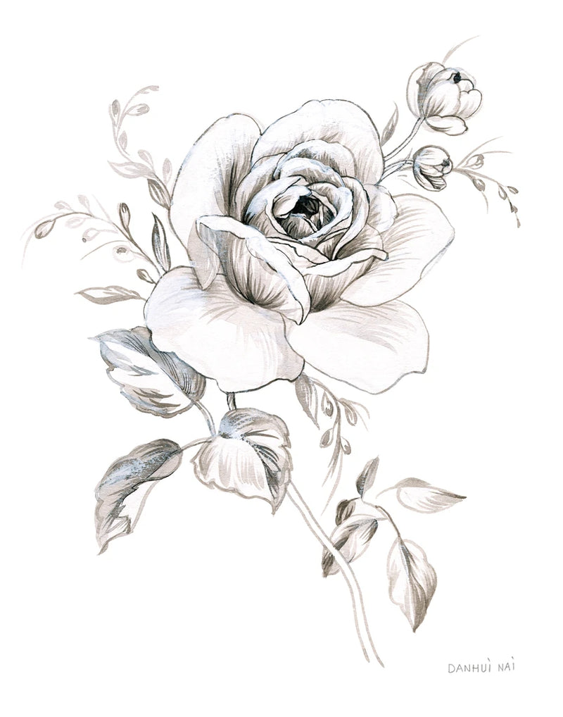 Sketchbook Garden IX BW by Danhui Nai