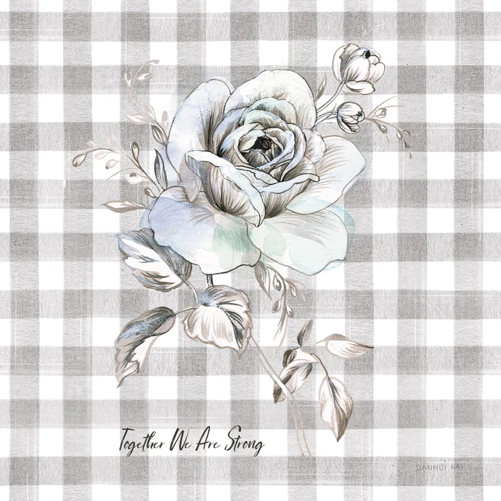 Sketchbook Garden IX Checker Together by Danhui Nai. SKU 42611a. Archival Giclee Fine art print for wall decor.