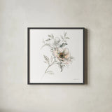 Sketchbook Garden VII by Danhui Nai. Shown in a sleek black glass frame for a contemporary gallery look. Available as an archival giclee rolled canvas, fine art paper, or poster print. SKU 41781a.