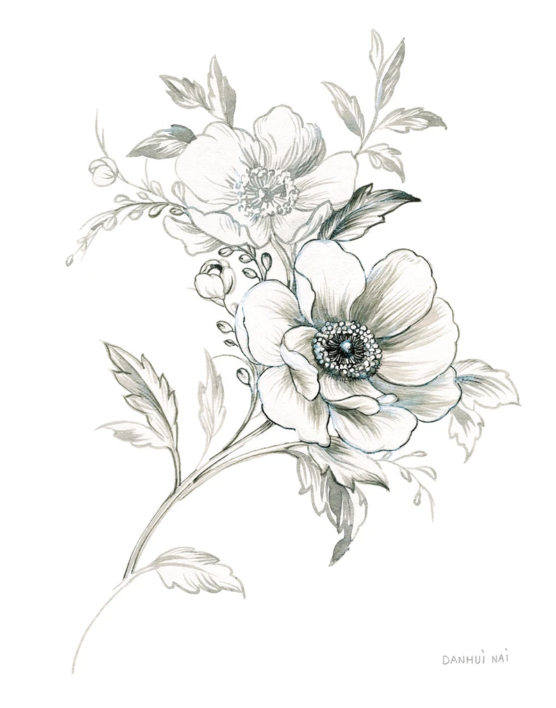 Sketchbook Garden VII BW by Danhui Nai