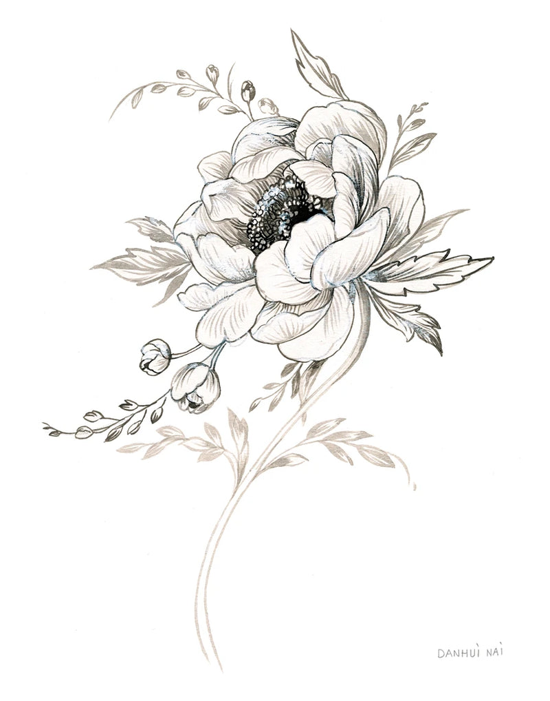 Sketchbook Garden VIII BW by Danhui Nai