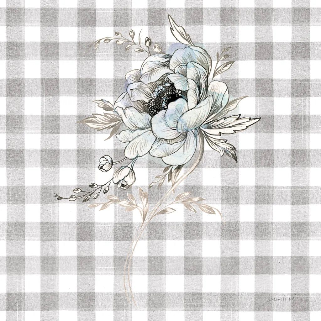 Sketchbook Garden VIII Checker by Danhui Nai. SKU 42440a. Archival Giclee Fine art print for wall decor.