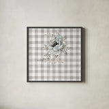 Sketchbook Garden VIII Checker by Danhui Nai. Shown in a sleek black glass frame for a contemporary gallery look. Available as an archival giclee rolled canvas, fine art paper, or poster print. SKU 42440a.