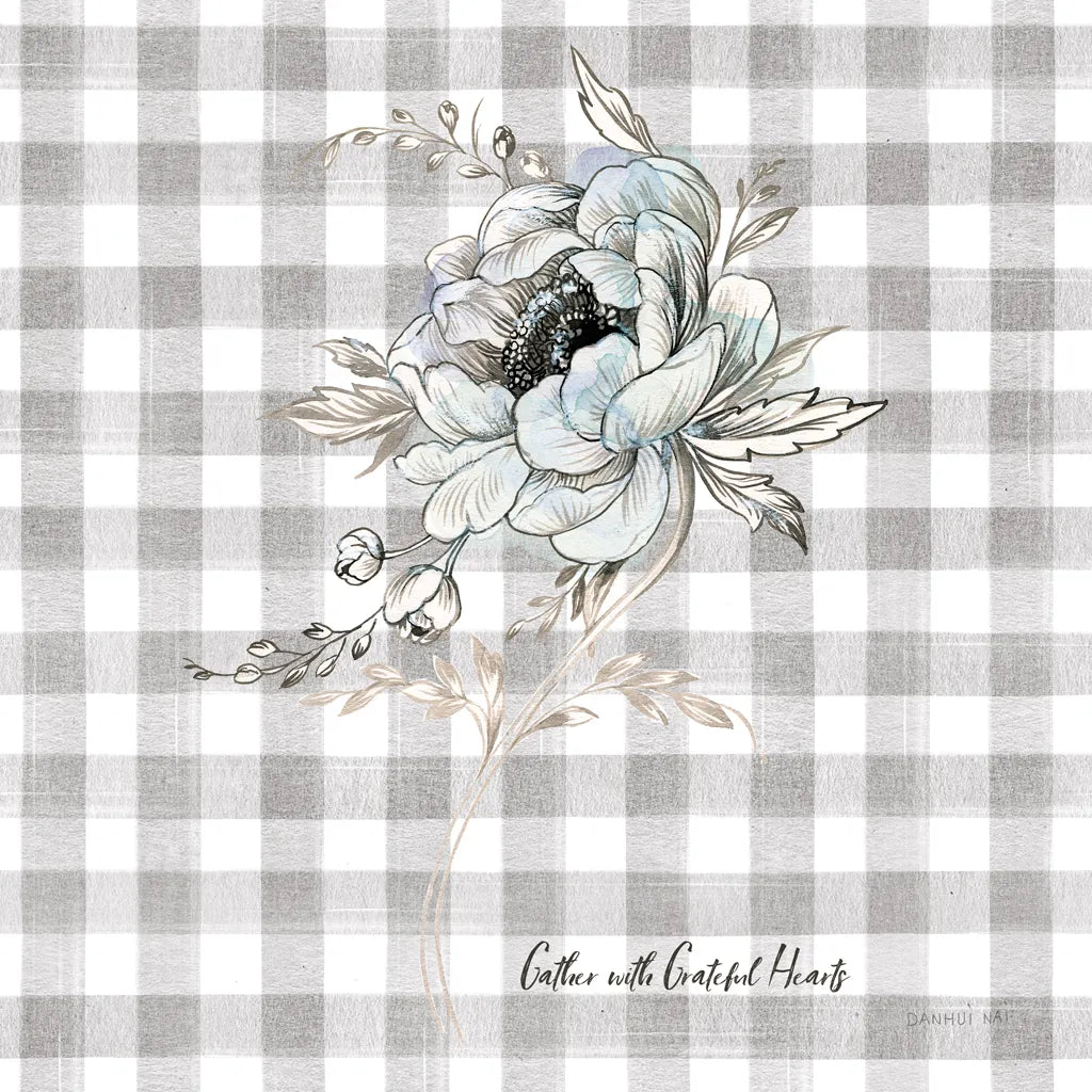 Sketchbook Garden VIII Checker Gather by Danhui Nai. SKU 42610a. Archival Giclee Fine art print for wall decor.