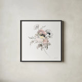Sketchbook Garden X by Danhui Nai. Shown in a sleek black glass frame for a contemporary gallery look. Available as an archival giclee rolled canvas, fine art paper, or poster print. SKU 41784a.