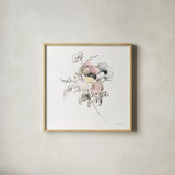 Sketchbook Garden X by Danhui Nai. Shown in a natural wood glass frame for a timeless modern aesthetic. Available as an archival giclee rolled canvas, fine art paper, or poster print. SKU 41784a.