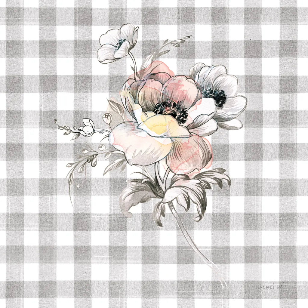 Sketchbook Garden X Checker by Danhui Nai. SKU 42442a. Archival Giclee Fine art print for wall decor.