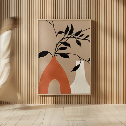 Slender Stems I Crop by Danhui Nai. shown as over sized large wall art. Available as an archival giclee rolled canvas, fine art paper, or poster print. SKU 79290h.