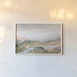 Soft Horizon by Danhui Nai. shown as a paper print in a white frame. Available as a archival giclee rolled canvas, fine art paper, or poster print. SKU 99021i.