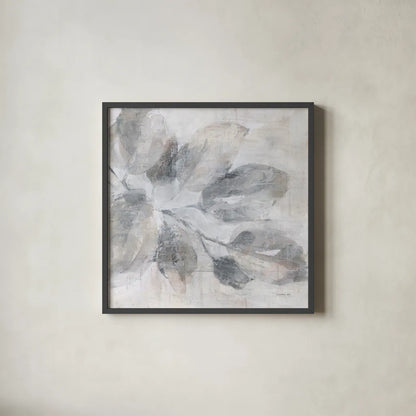 Soft Leaves I by Danhui Nai. Shown in a sleek black glass frame for a contemporary gallery look. Available as an archival giclee rolled canvas, fine art paper, or poster print. SKU 84438a.