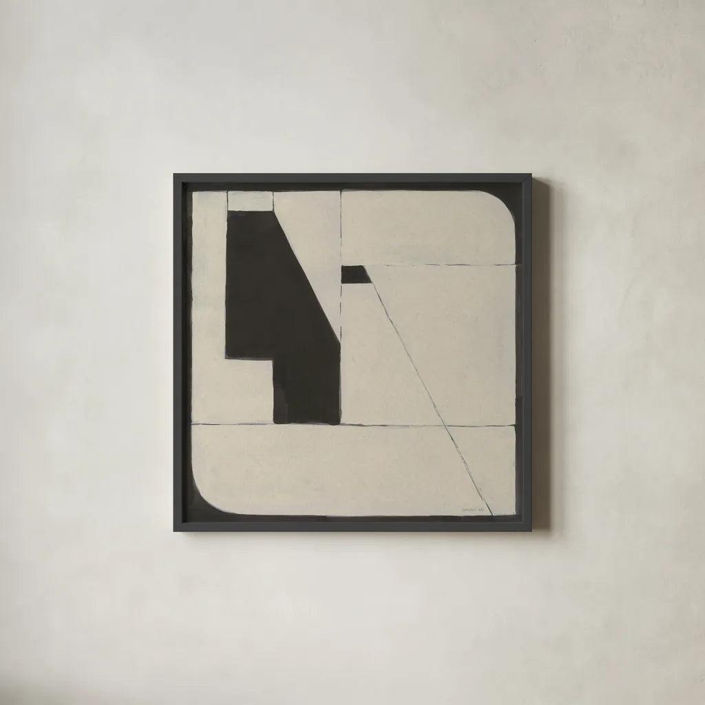 Someday Soon Tan by Danhui Nai. Shown in a sleek black glass frame for a contemporary gallery look. Available as an archival giclee rolled canvas, fine art paper, or poster print. SKU 86781a.