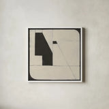 Someday Soon Tan by Danhui Nai. Shown in a crisp white glass frame for a clean and minimalist style. Available as an archival giclee rolled canvas, fine art paper, or poster print. SKU 86781a.