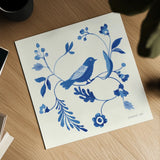 Songbird Celebration II by Danhui Nai. Shown as a detailed flat fine art print, highlighting archival giclee quality. Available as an archival giclee rolled canvas, fine art paper, or poster print. SKU 63410a.
