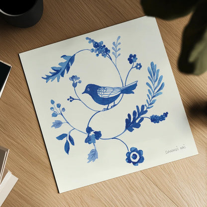 Songbird Celebration III by Danhui Nai. Shown as a detailed flat fine art print, highlighting archival giclee quality. Available as an archival giclee rolled canvas, fine art paper, or poster print. SKU 63411a.