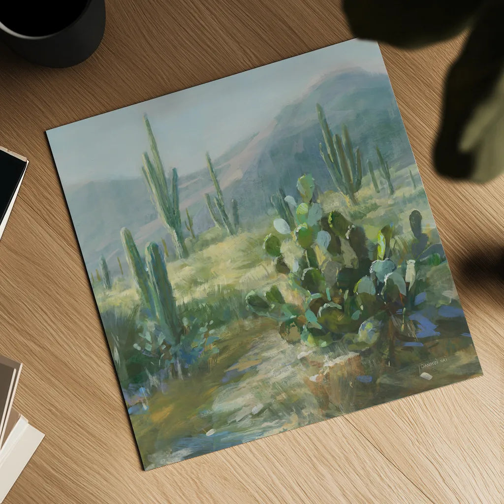 Sonoran Moment by Danhui Nai. Shown as a detailed flat fine art print, highlighting archival giclee quality. Available as an archival giclee rolled canvas, fine art paper, or poster print. SKU 81738a.