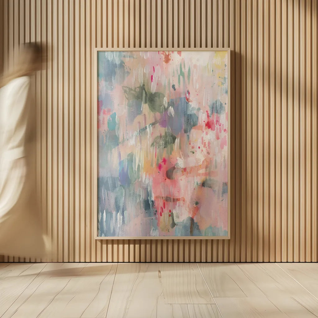 Soothing Abstract by Danhui Nai. shown as over sized large wall art. Available as an archival giclee rolled canvas, fine art paper, or poster print. SKU 69679h.