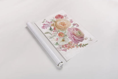 Sorbet Floret I by Danhui Nai. shown as a rolled paper print. Available as archival giclee rolled canvas, fine art paper, or poster print. SKU 78807i.