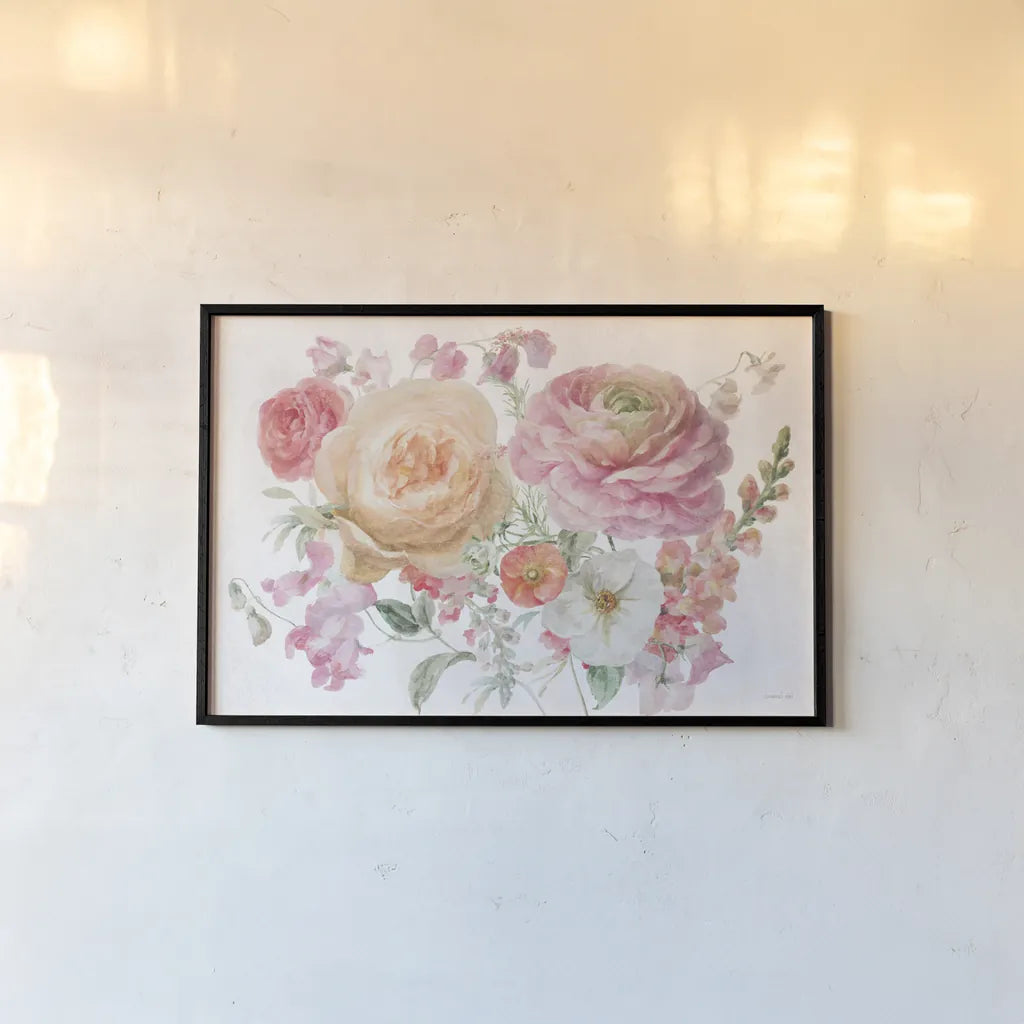 Sorbet Floret I by Danhui Nai. shown as a paper print in a black flame. Available as a archival giclee rolled canvas, fine art paper, or poster print. SKU 78807i.