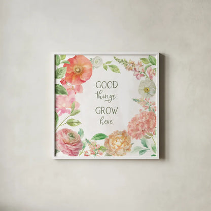 Sorbet Floret VI by Danhui Nai. Shown in a crisp white glass frame for a clean and minimalist style. Available as an archival giclee rolled canvas, fine art paper, or poster print. SKU 79858a.