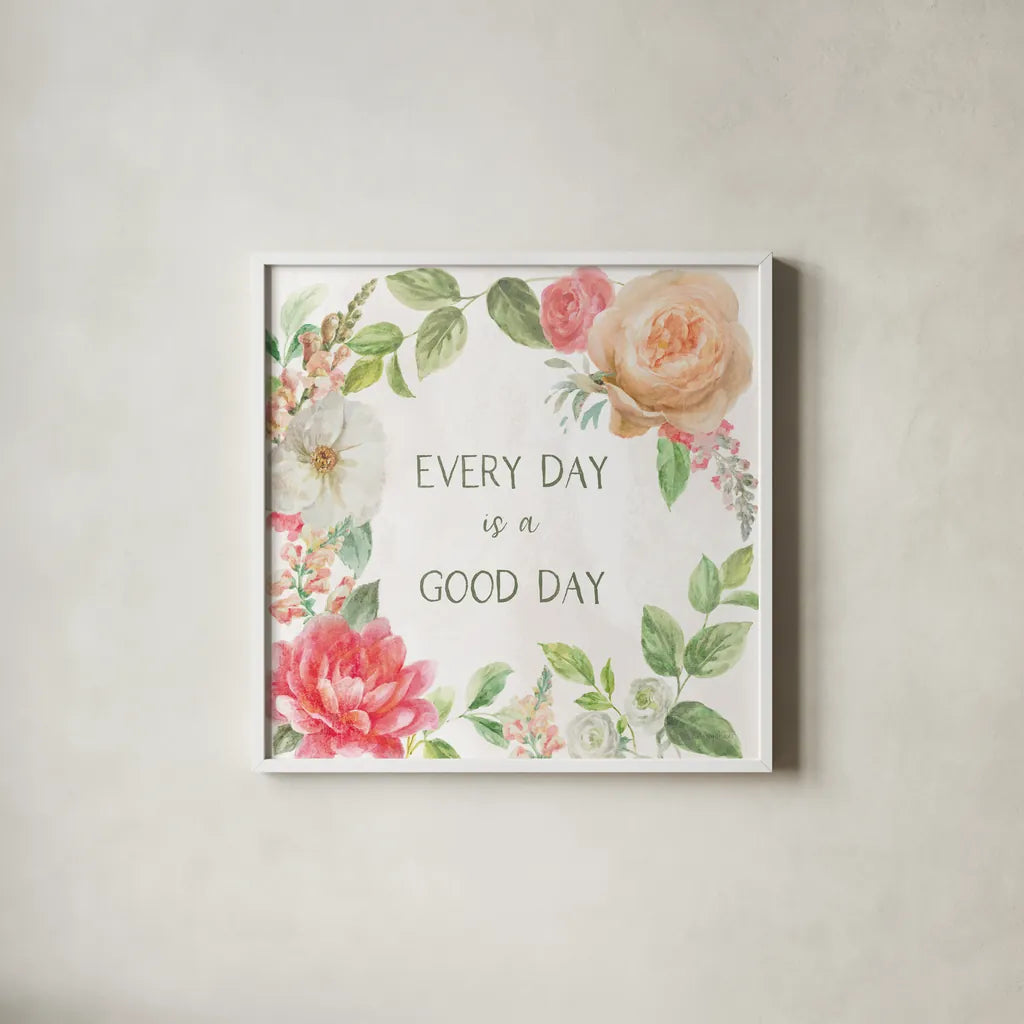 Sorbet Floret VII by Danhui Nai. Shown in a crisp white glass frame for a clean and minimalist style. Available as an archival giclee rolled canvas, fine art paper, or poster print. SKU 79859a.