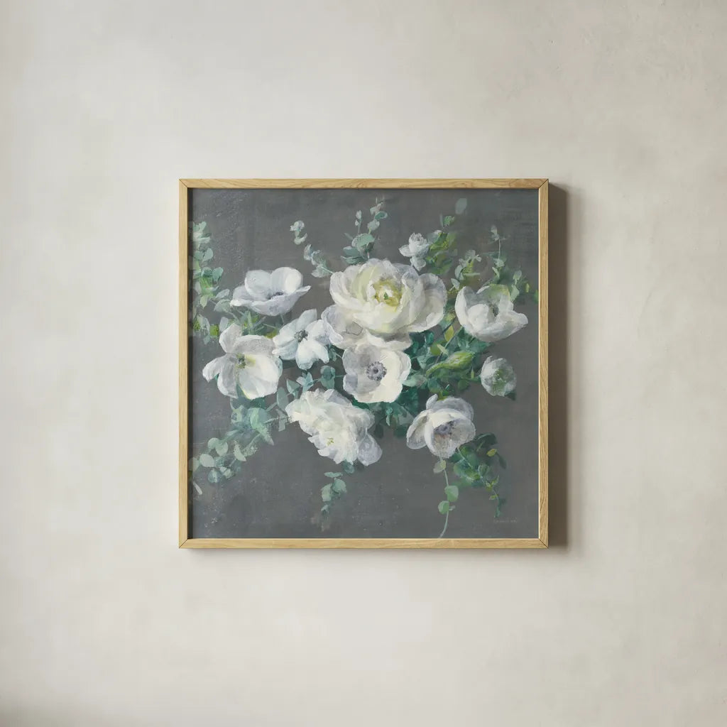 Special Day Crop by Danhui Nai. Shown in a natural wood glass frame for a timeless modern aesthetic. Available as an archival giclee rolled canvas, fine art paper, or poster print. SKU 48992a.